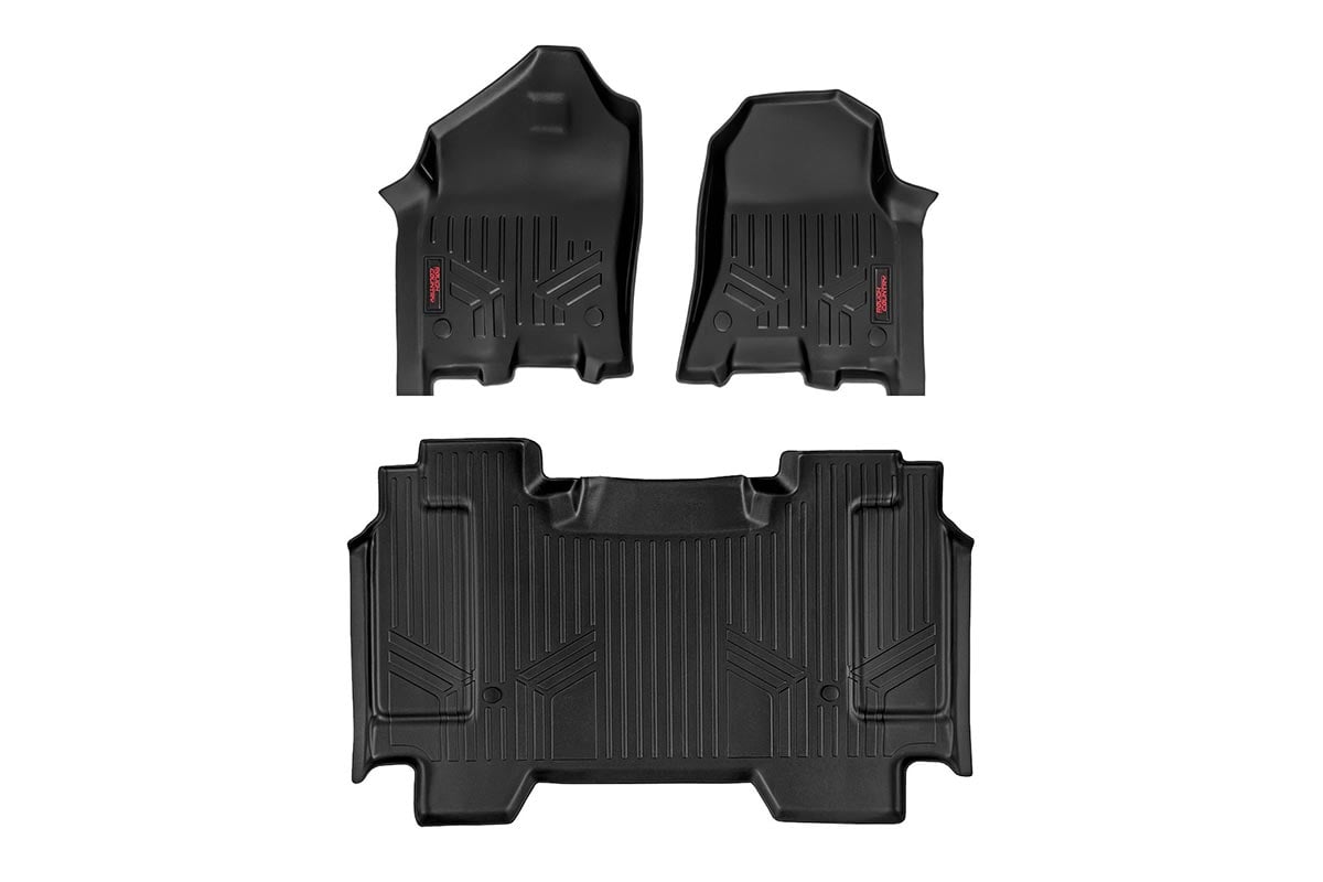 Ram 1500 Floor Mats - Front and Rear - Rough Country - Floor Armor - '19-'23